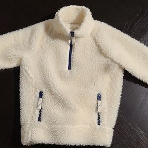 Crewcuts white half zip fleece